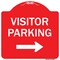 Signmission Visitor-parking Right Heavy-Gauge Aluminum Architectural Sign, 18" x 18", RW-1818-9868 A-DES-RW-1818-9868 - alternate 1